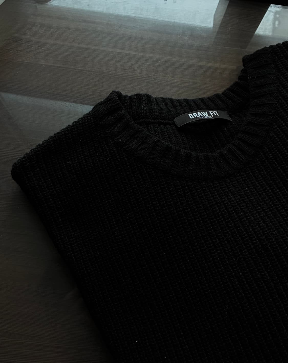 (XL) 드로우핏 램스 울 하찌 라운드 니트 BLACK 판매 상품이미지9