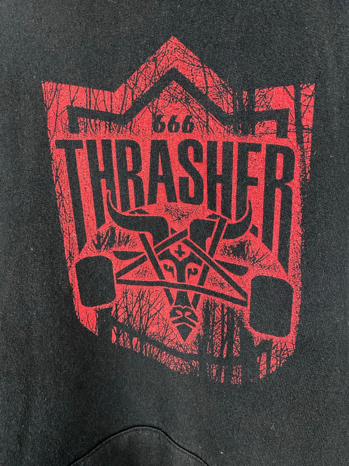 트레셔 Thrasher 블랙 후드티 XL <632> 상품이미지3