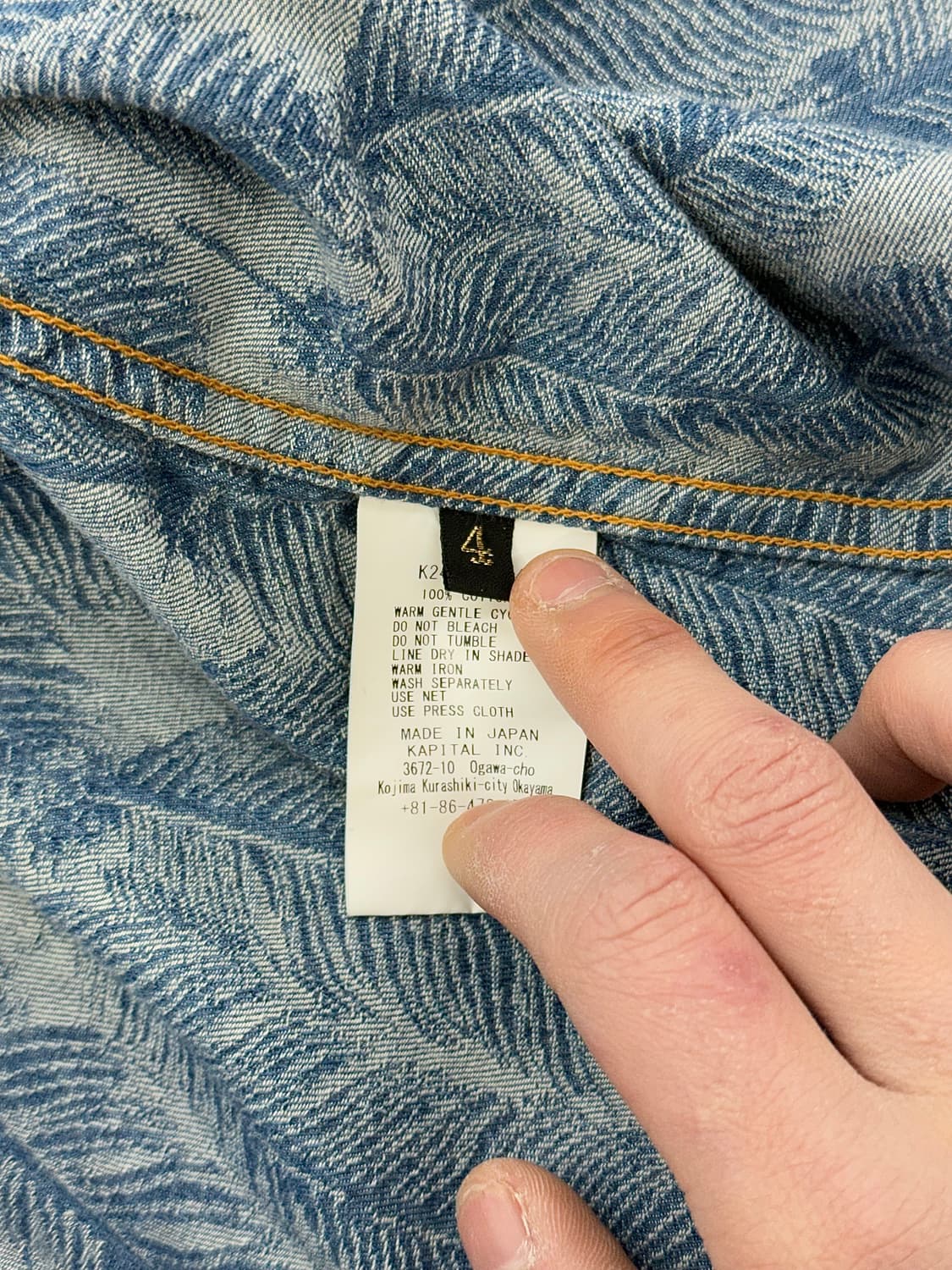 캐피탈 24ss 맥파이 라이트 인디고 페더 데님 셔츠 상품이미지8