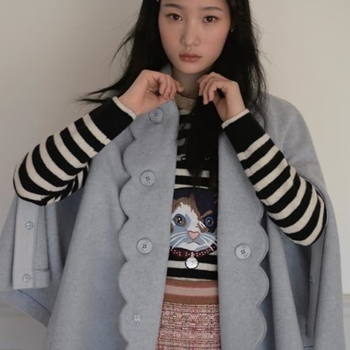 올리브데올리브 케이프 코트  상품이미지3