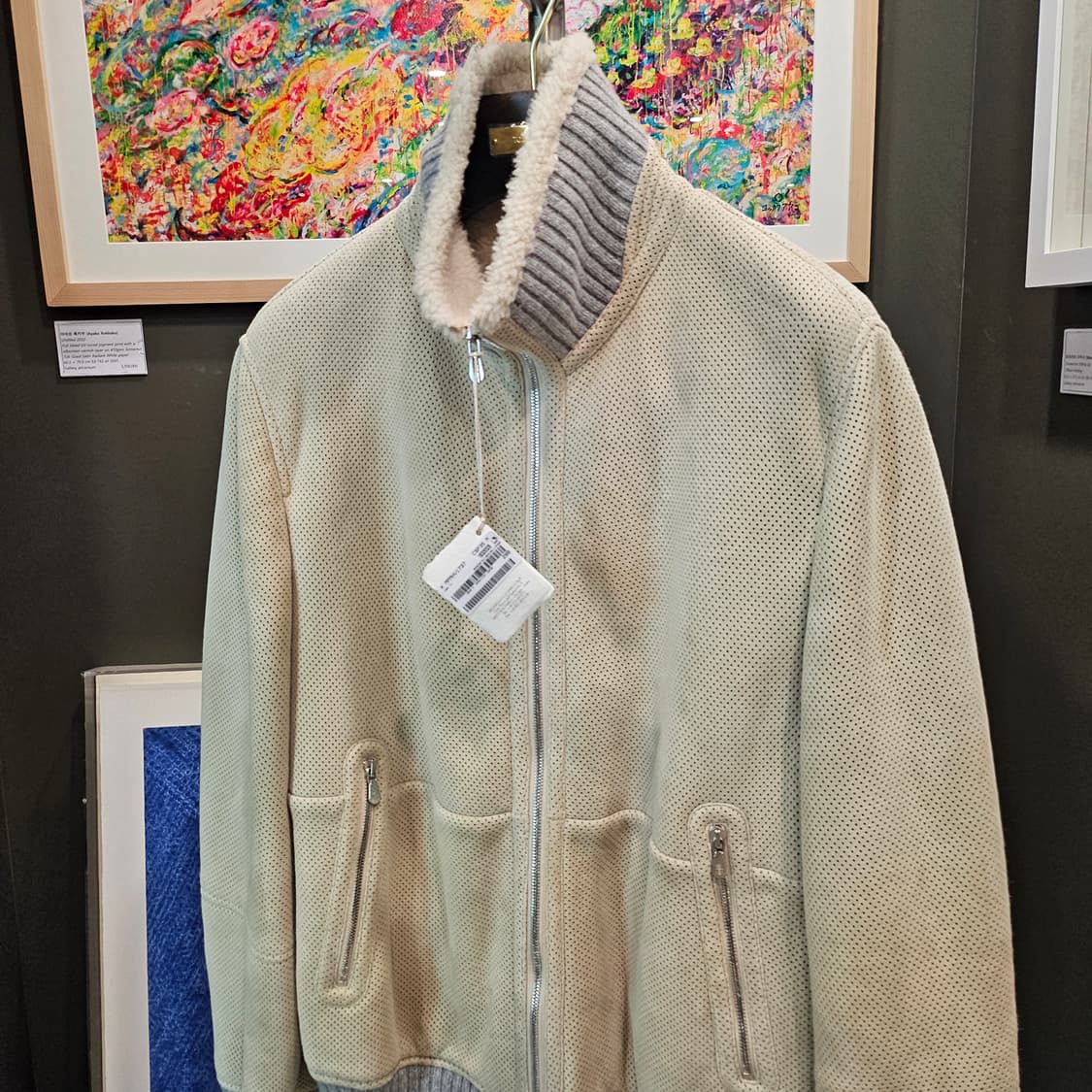 브루넬로 쿠치넬리 펀칭 스웨이드 신상 풀시어링 무스탕 상품이미지2