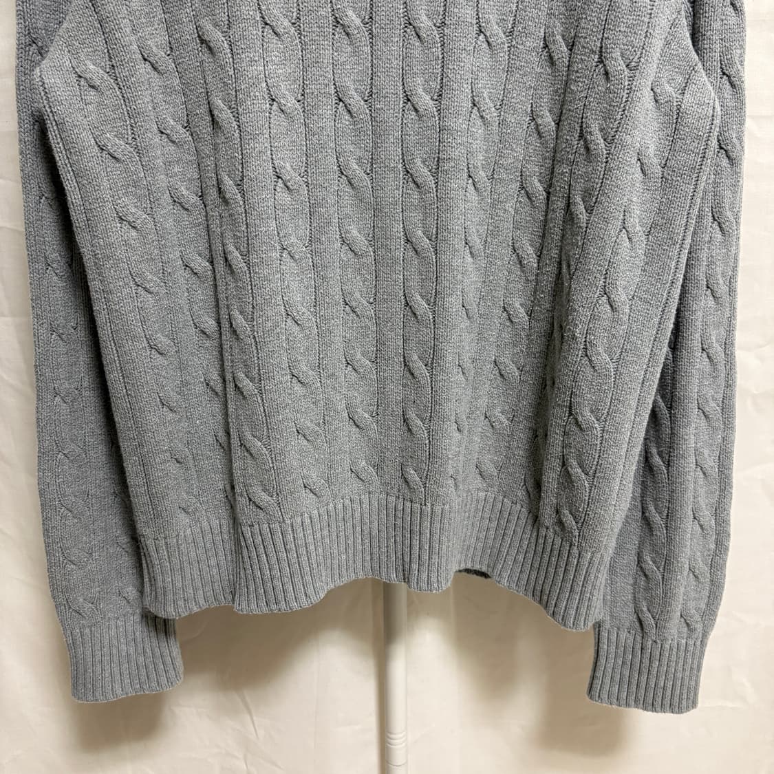 폴로 랄프로렌 케이블 코튼 니트 / 그레이, L 상품이미지3
