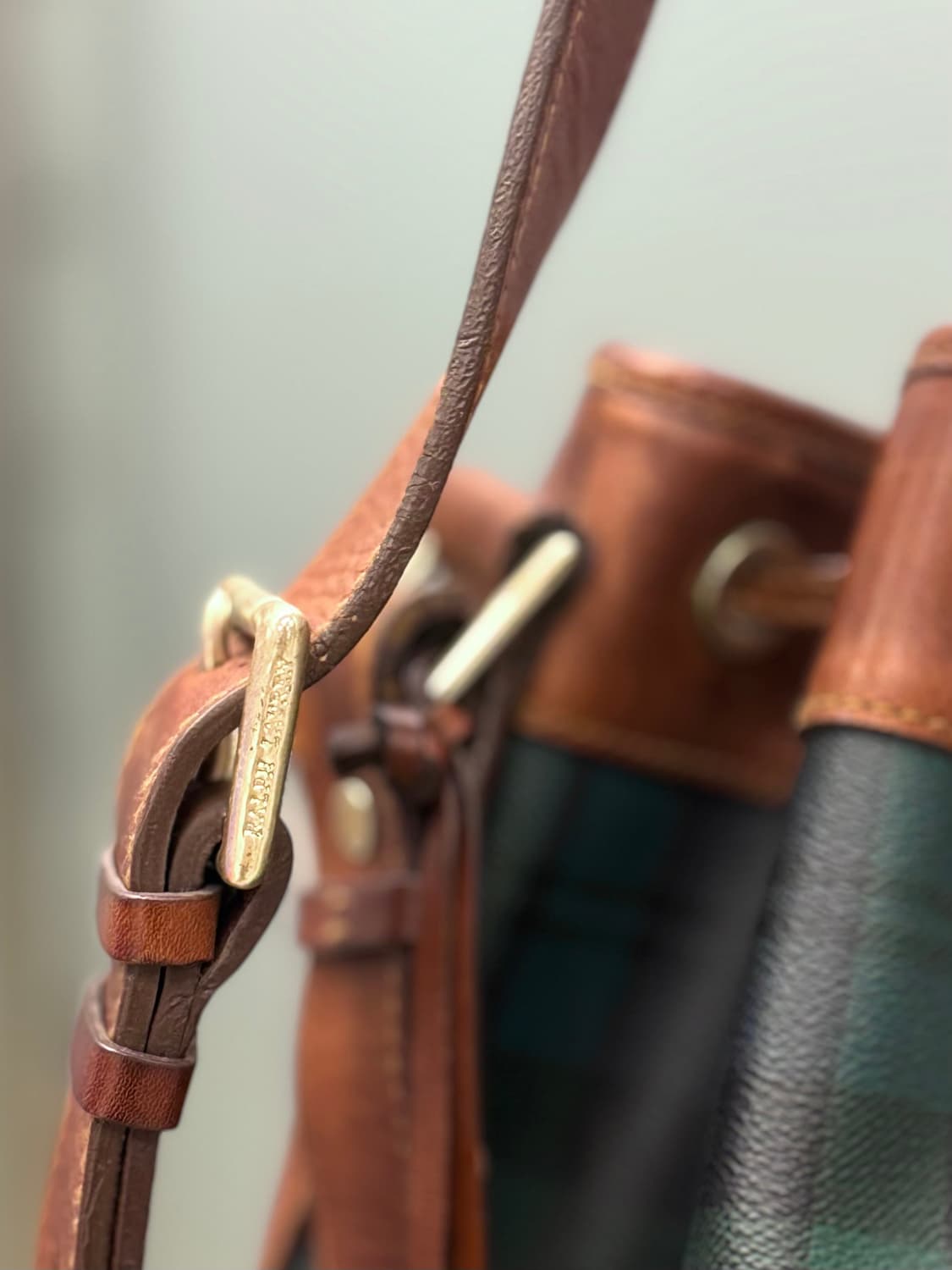 Polo 폴로 랄프로렌 체크 블랙와치 버킷백 상품이미지5