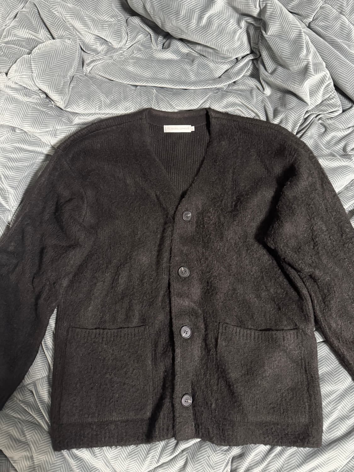 라이풀 모헤어 가디건 블랙 상품이미지1