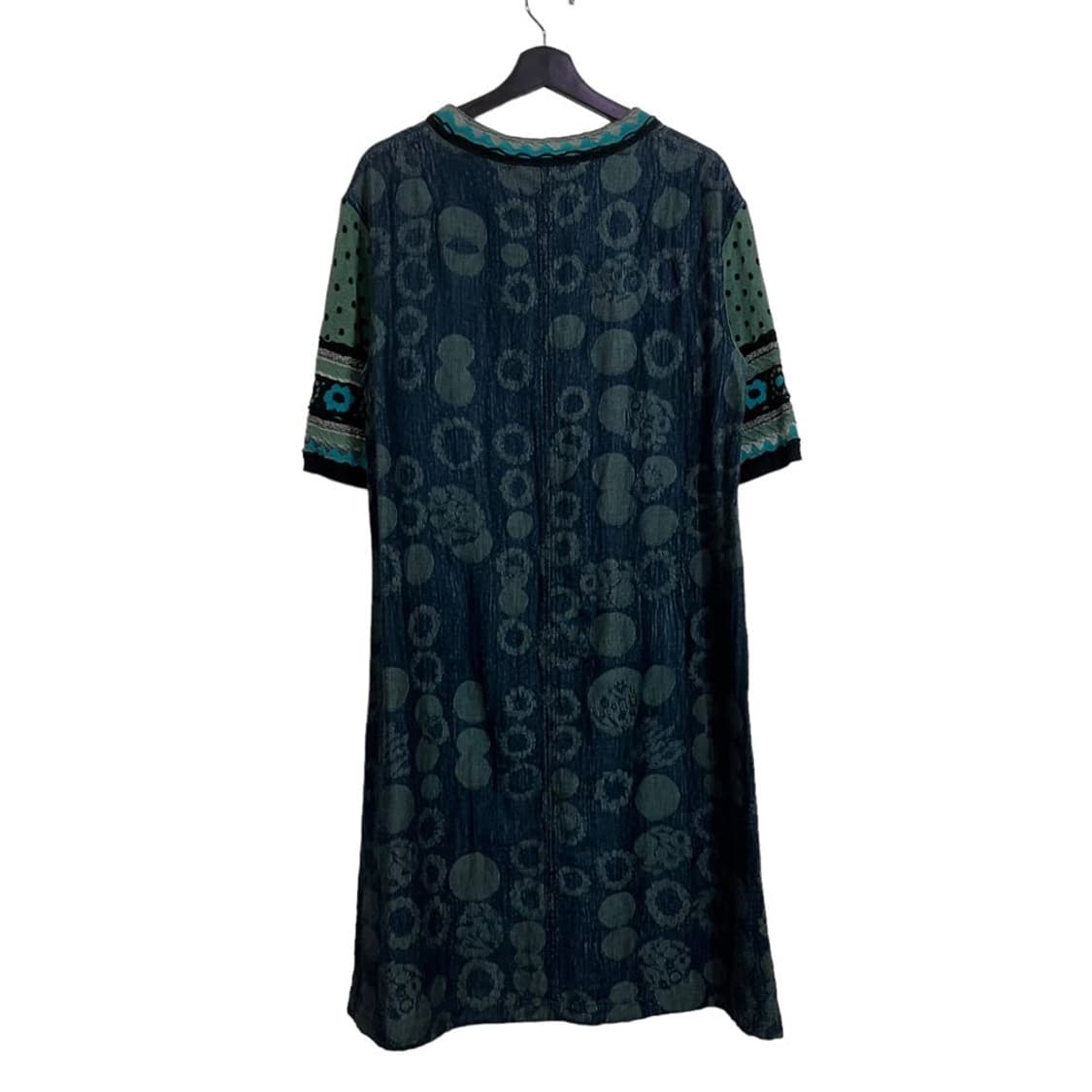 m&k yoko 패턴 코튼 반팔 원피스 상품이미지3