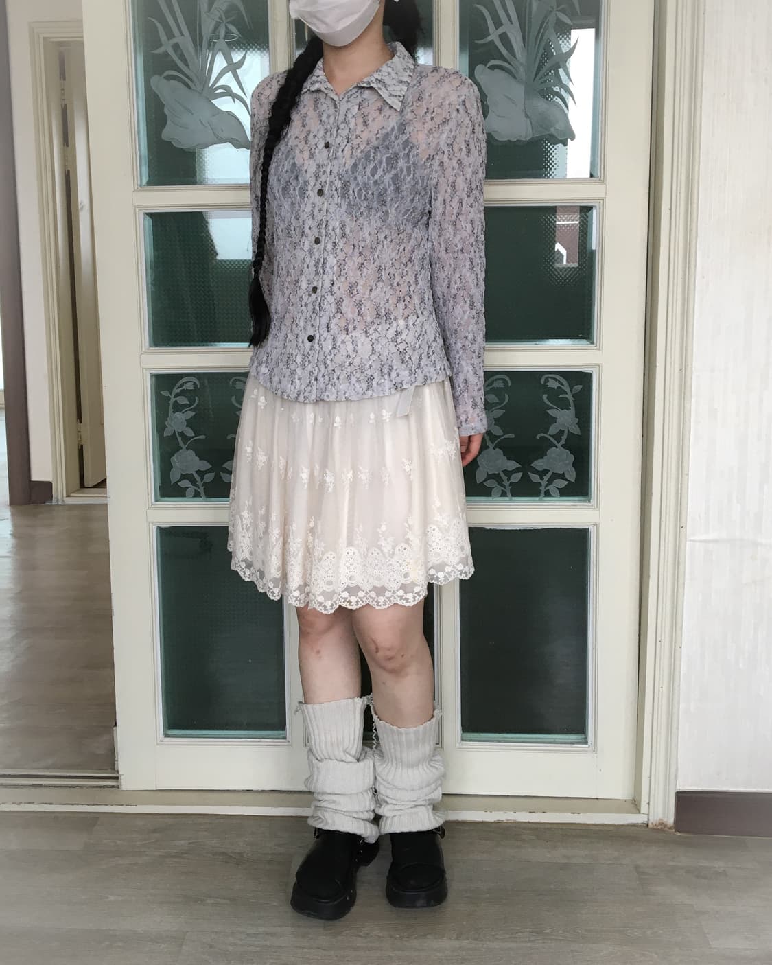 Lace mesh shirt 상품이미지6