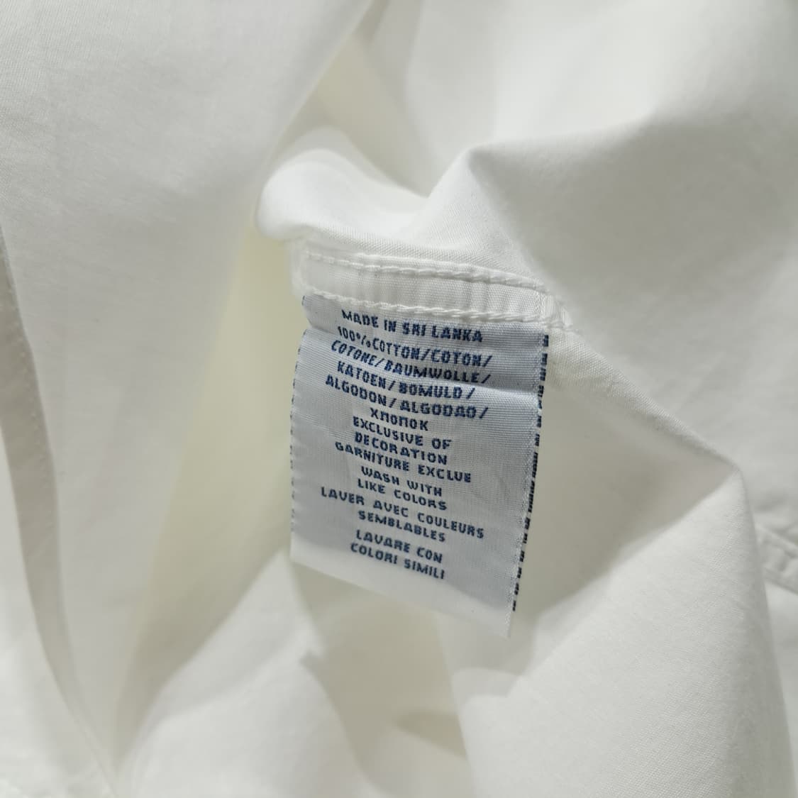 CL766 2XL 폴로 스리랑카판 슬림핏 버튼다운 화이트 셔츠 남방 상품이미지5