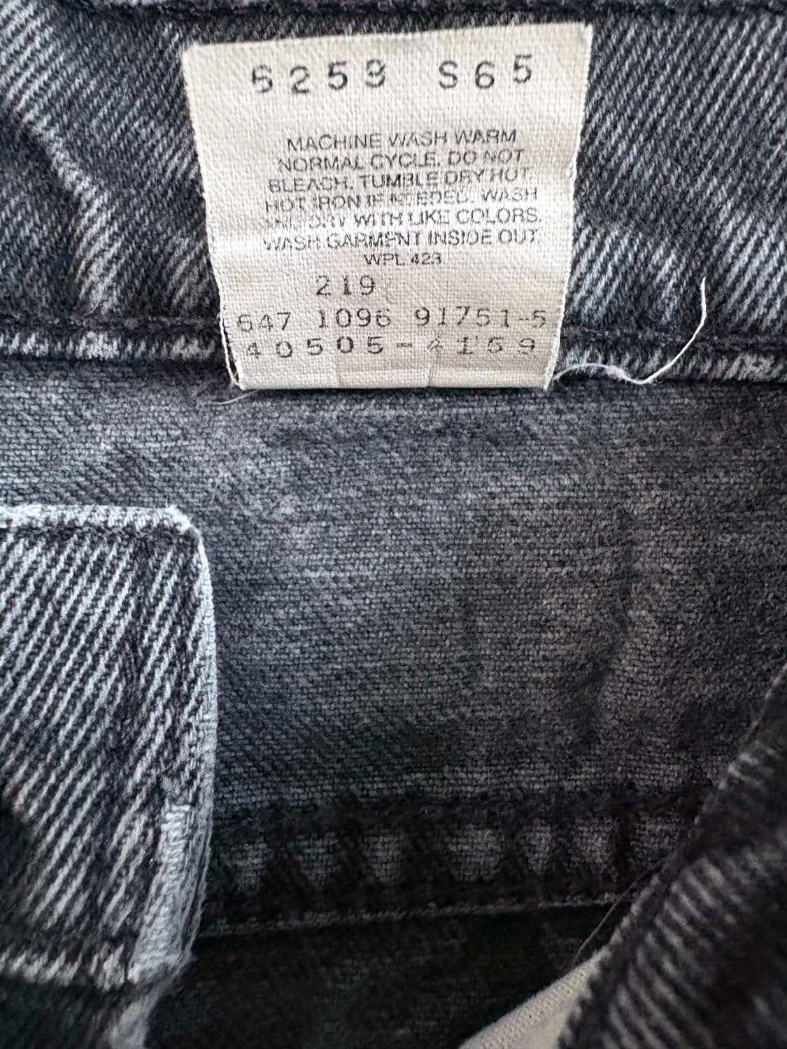 (33x32, 실측 31) 90s 리바이스 505 오렌지탭 빈티지 흑청 상품이미지6