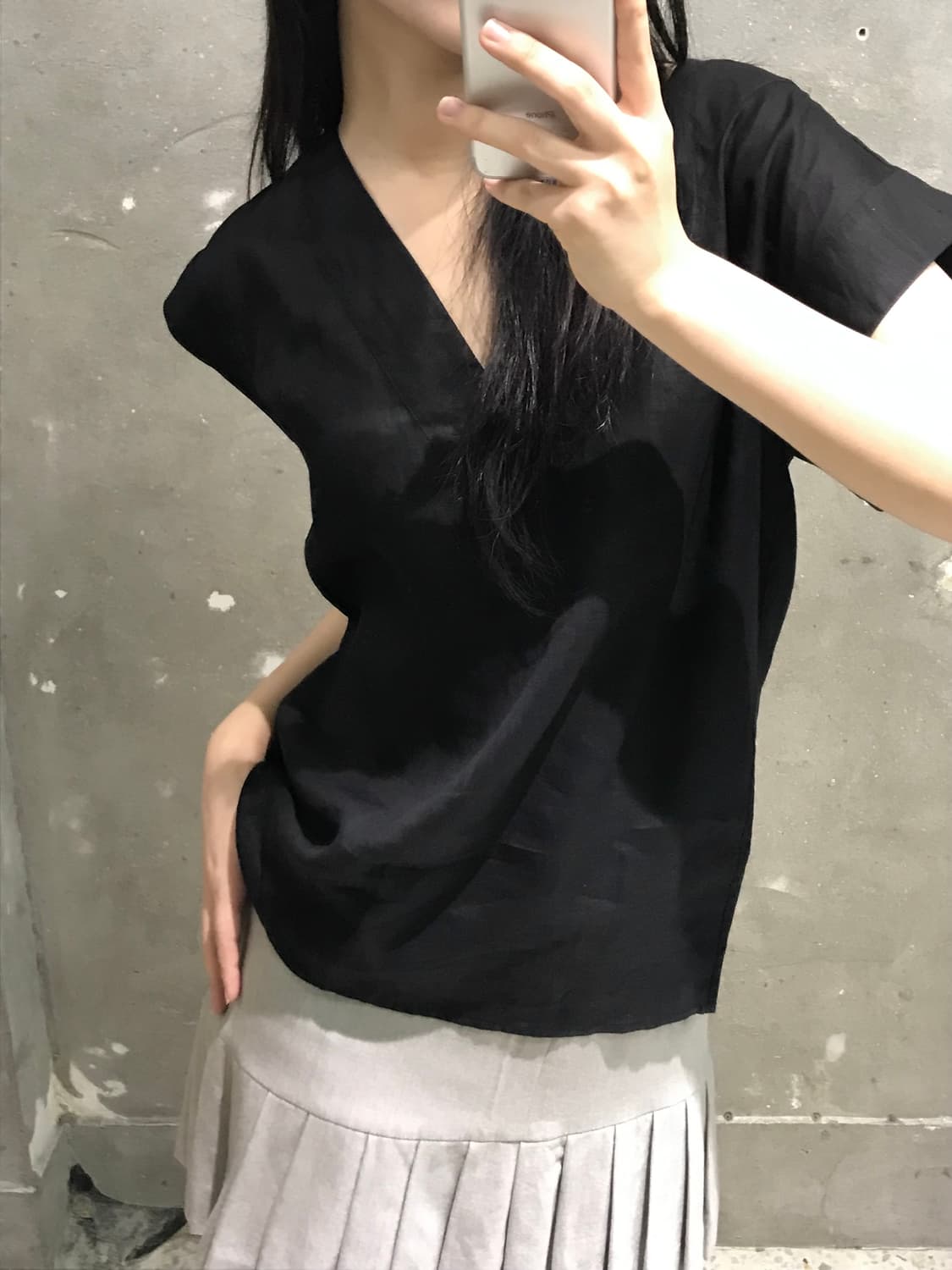 입생로랑 90‘s 린넨 반팔 블라우스 상품이미지1