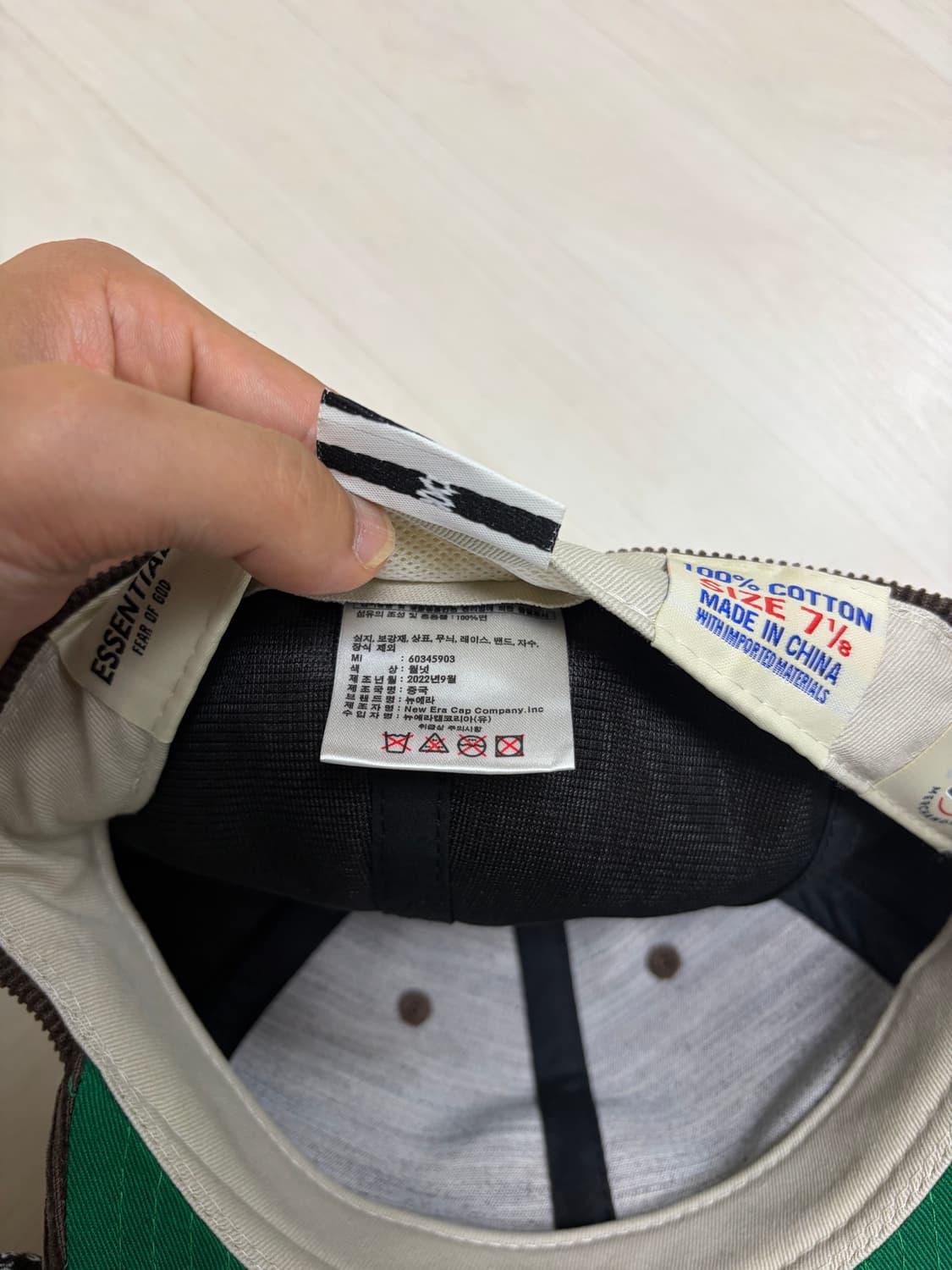 뉴에라x피어오브갓 코듀로이 사이즈캡(7 1/8, 56.8cm) 상품이미지5