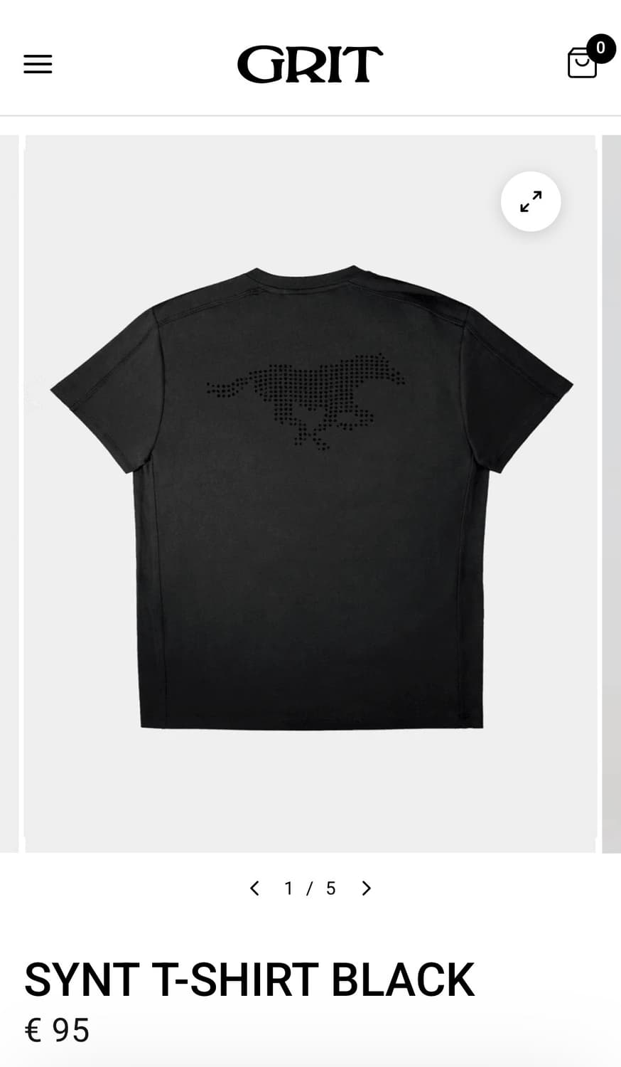 (Grit) synt t-shirt black (L) 상품이미지3