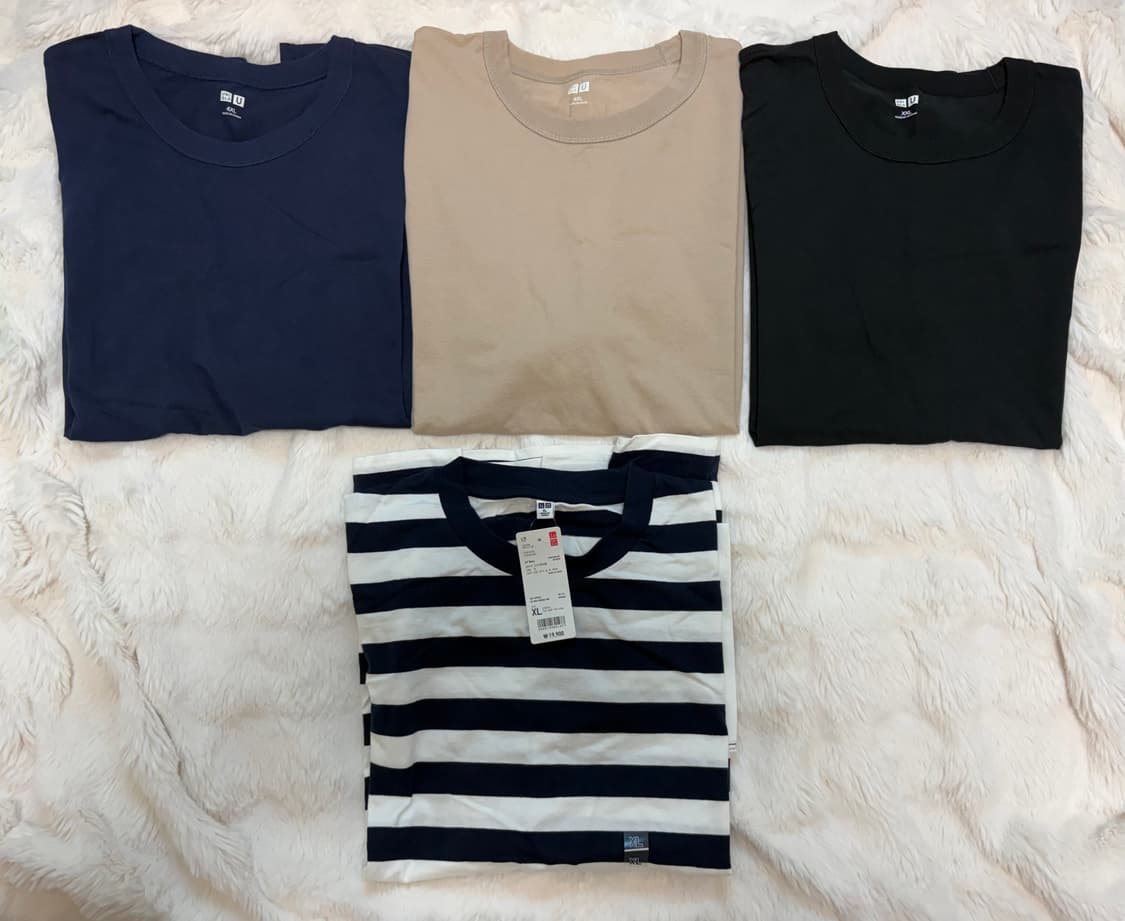 유니클로u 크루넥 반팔,오버사이즈 스트라이프 티셔츠 상품이미지2