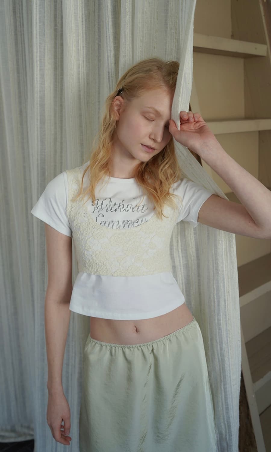 위드아웃썸머 Layered bustier top_lace 상품이미지3