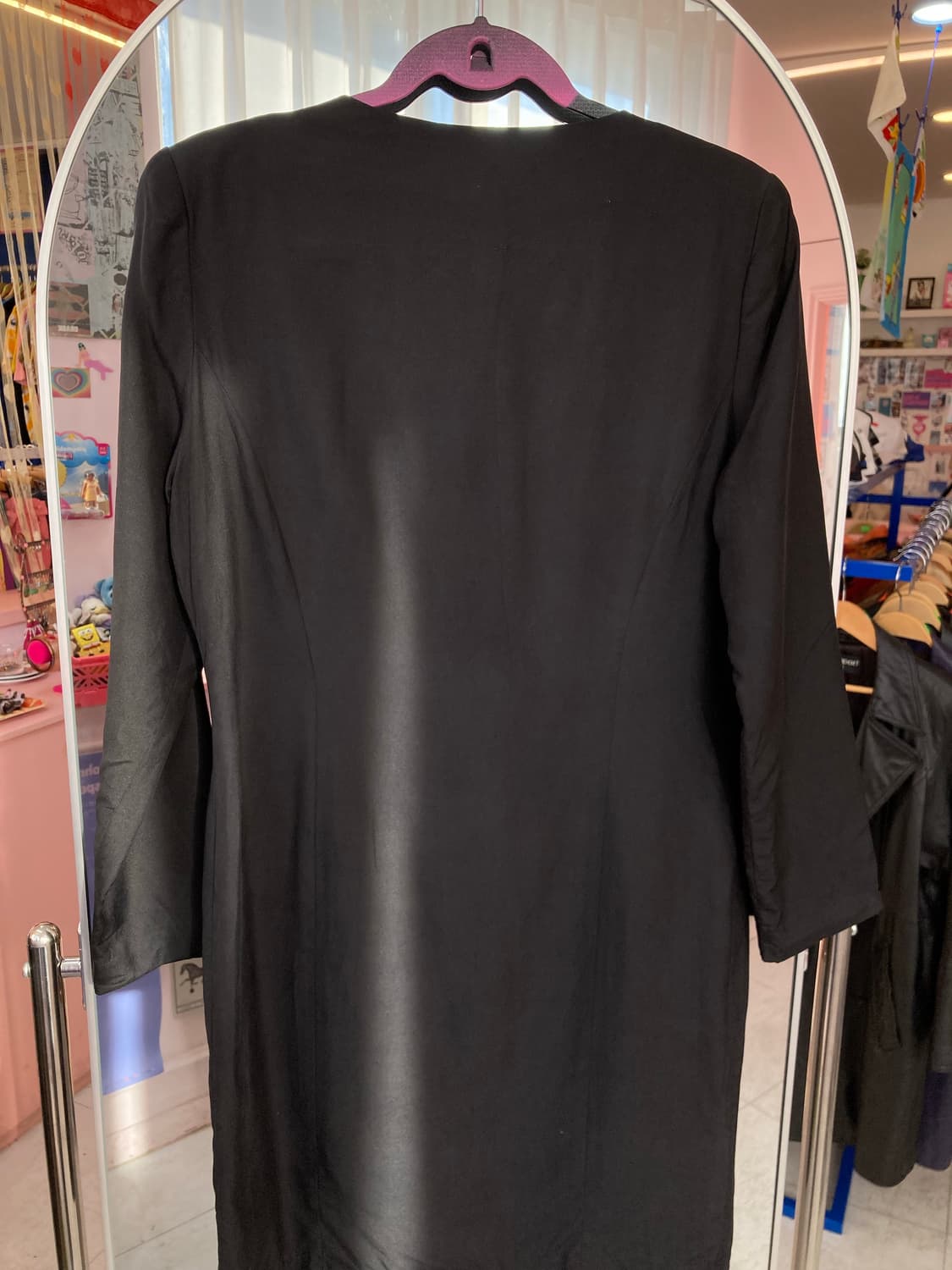 실크 100% 자수 패턴 미디 원피스 상품이미지5