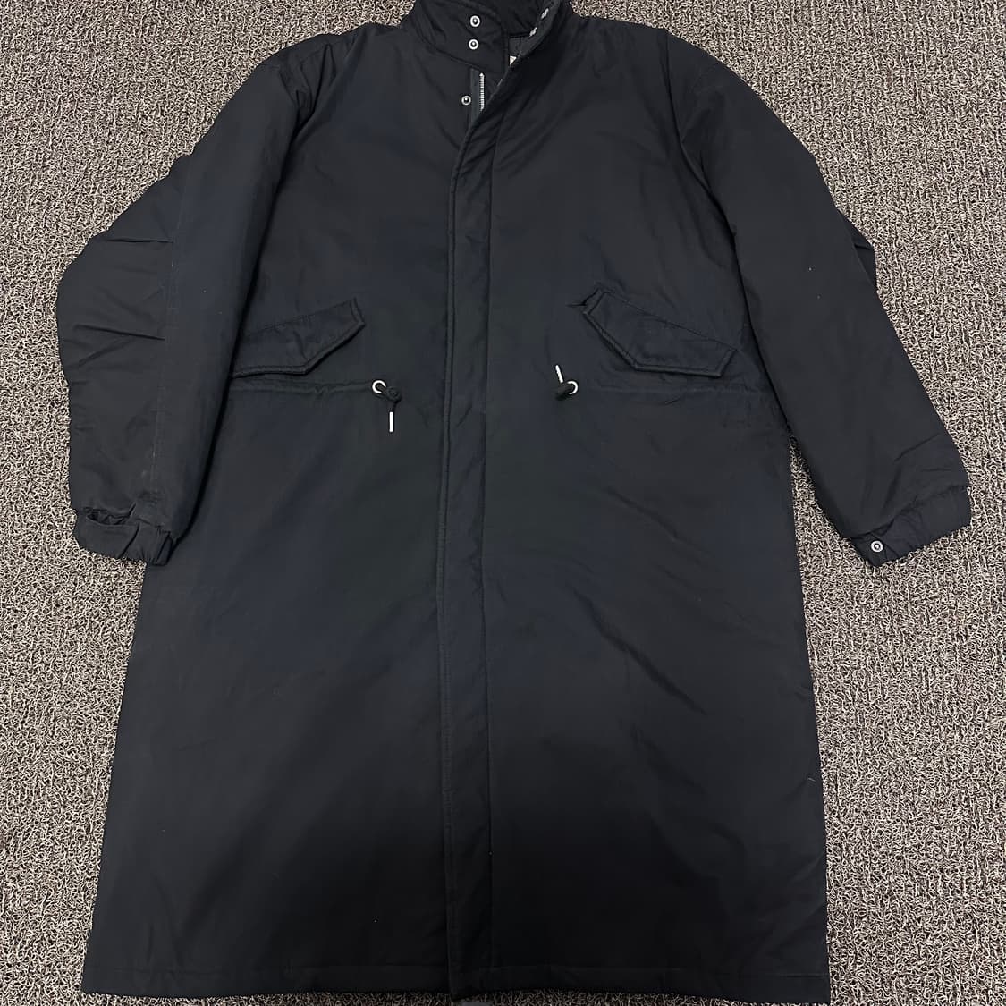 웬즈데이오아시스 롱 야상 점퍼 블랙 상품이미지1