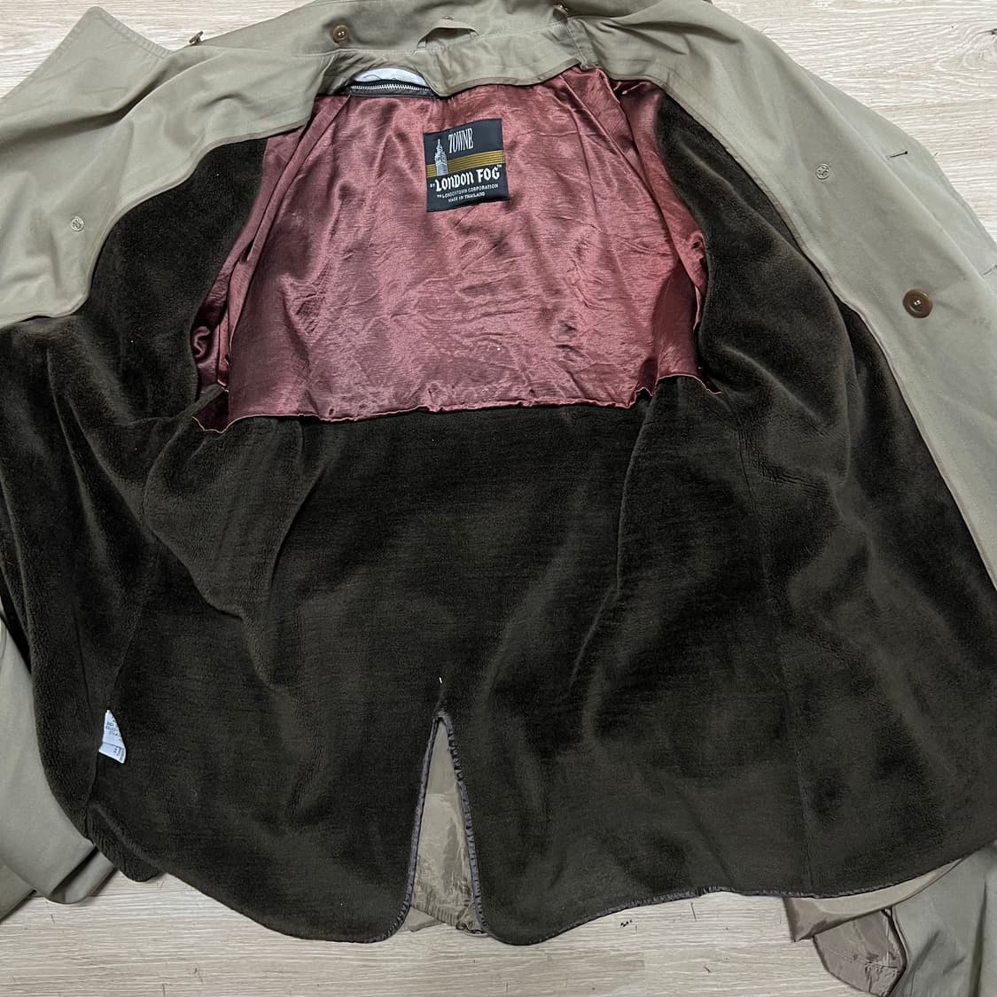 런던포그 안감내피 더블 트렌치 맥코트 [카키] L/100 상품이미지5