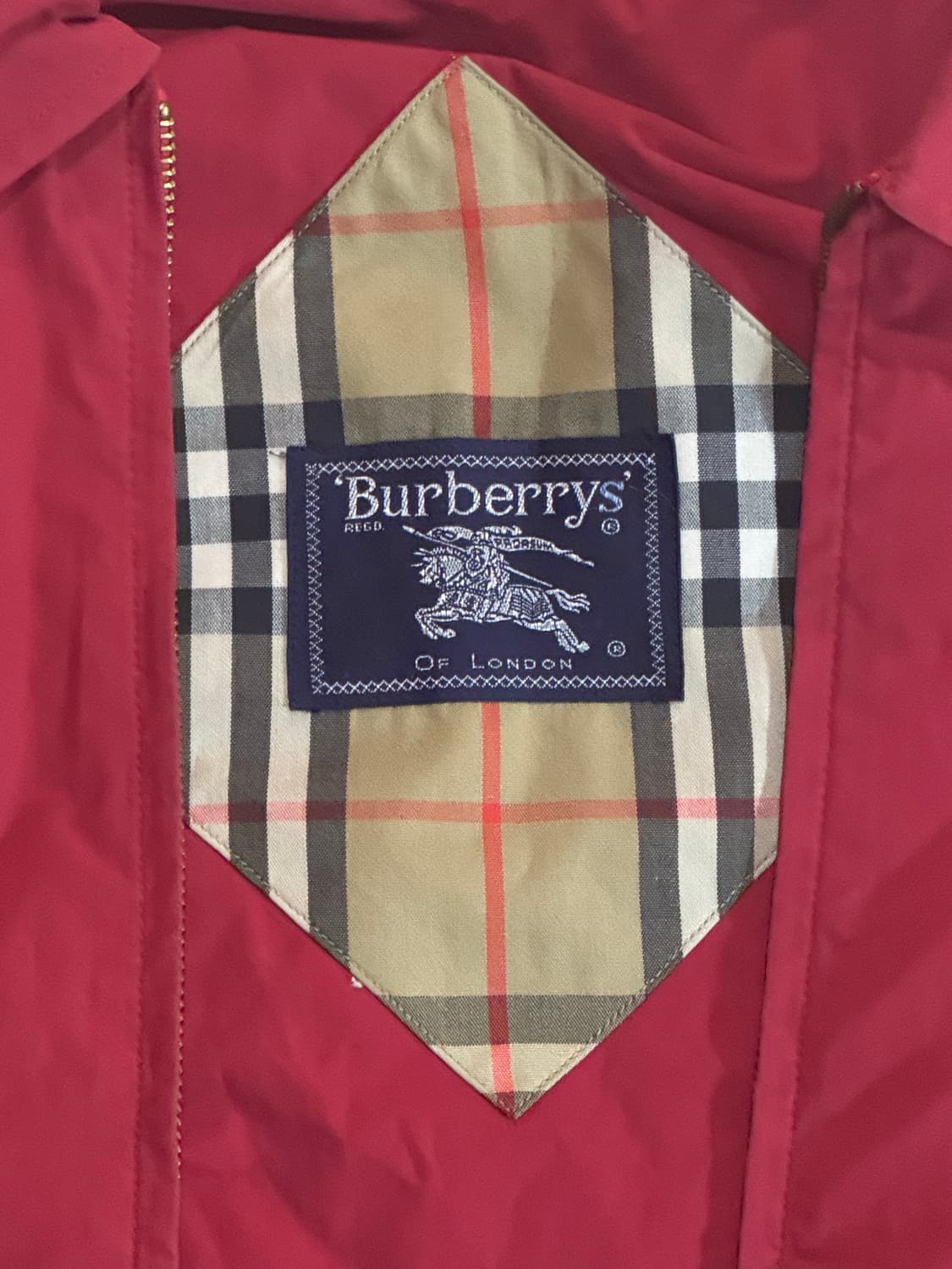 버버리 Made in USA 레드 블루종 자켓 상품이미지4