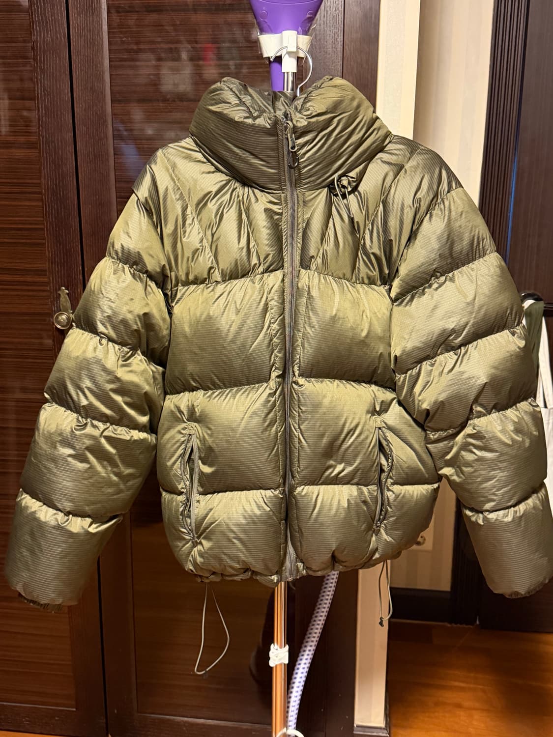 [남성M]무신사 스탠다드 스포츠 리버서블 다운 자켓 카키 상품이미지5