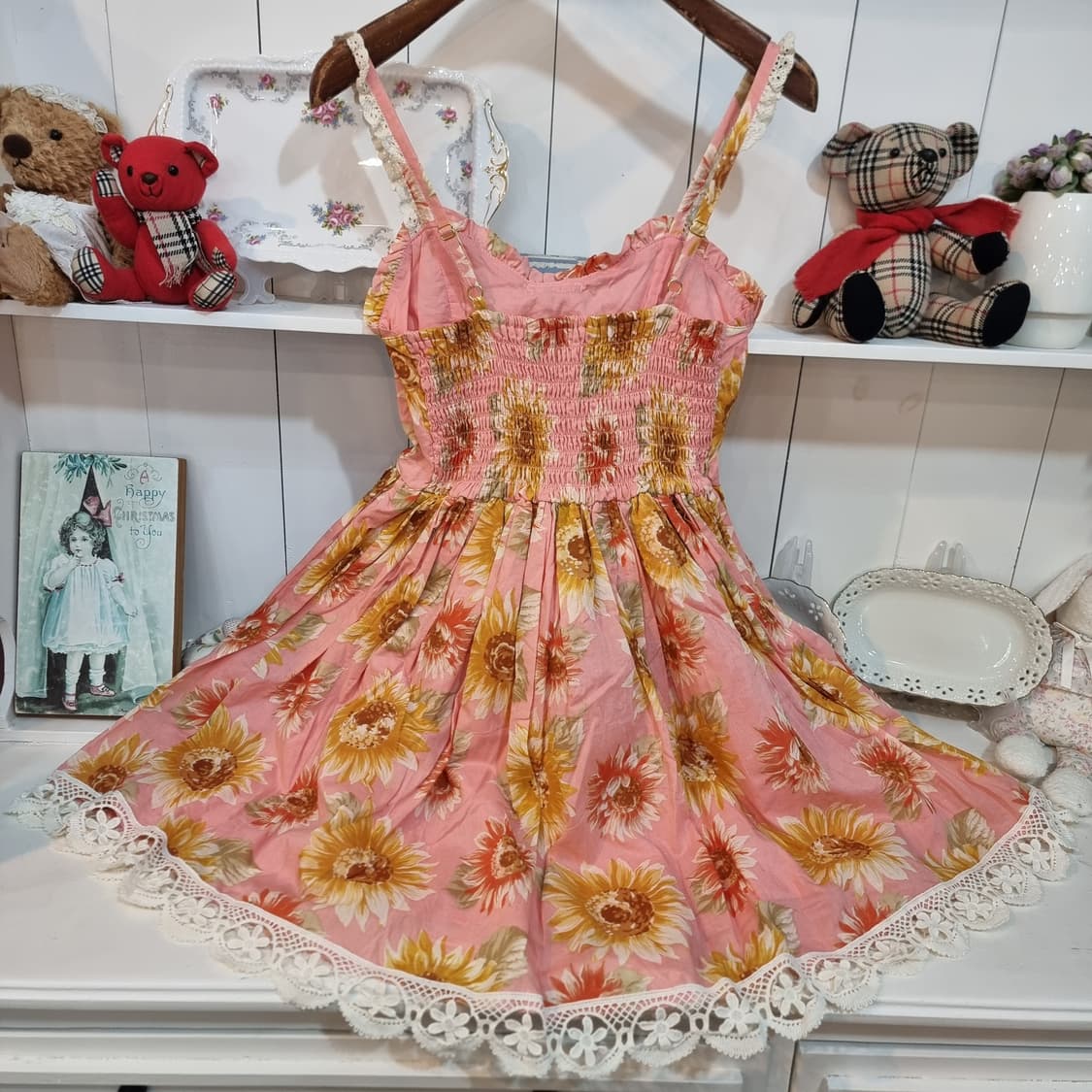 Liz Lisa(리즈리사) 해바라기 핑크 스모크 밴딩 원피스 상품이미지9