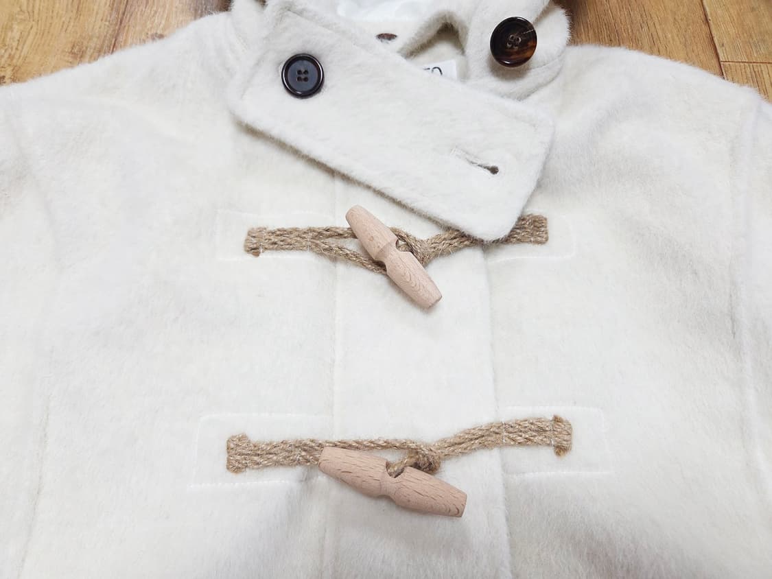 파르티멘토(PARTIMENTO) 헤어리 울 숏 더플코트 프리사이즈 새상품 상품이미지4