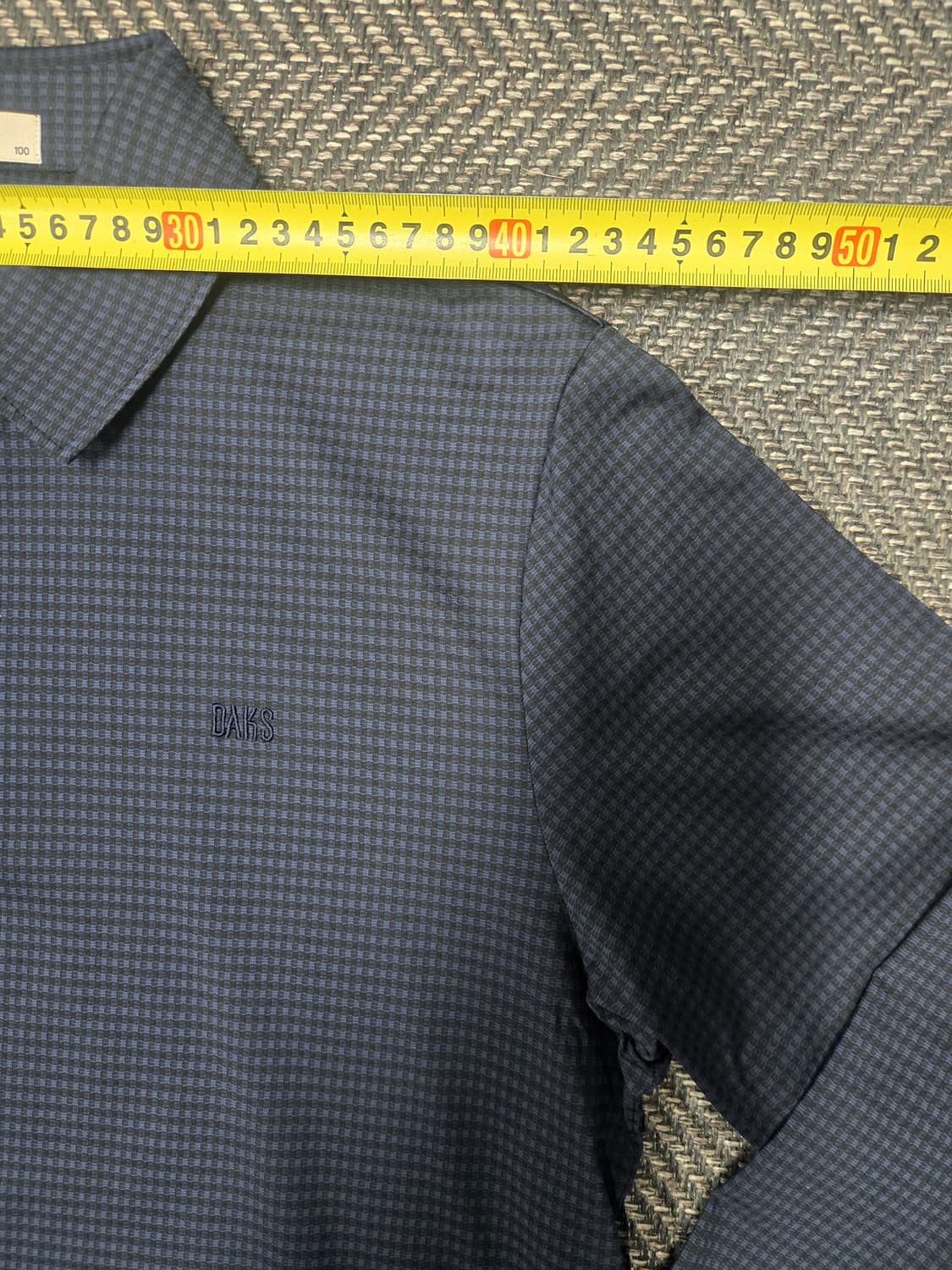 닥스 25ss 네이비 깅엄 긴팔 카라 티셔츠 DMTS5A 304N2 상품이미지6