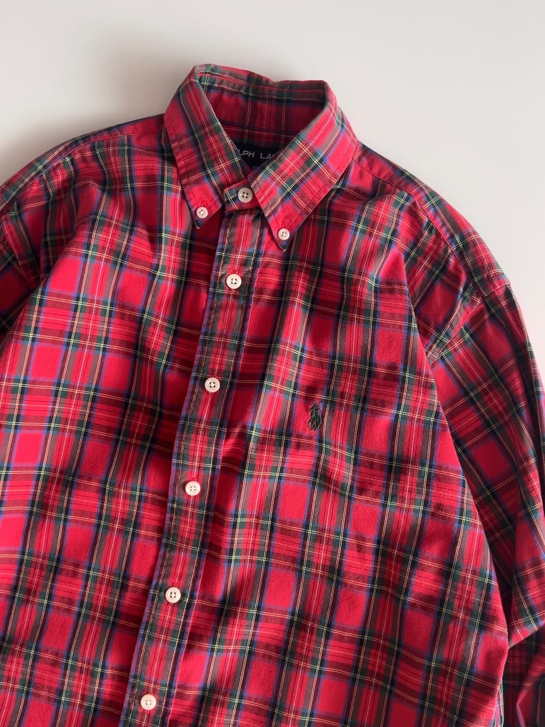 폴로 랄프로렌 레드 타탄체크 셔츠 8 상품이미지2