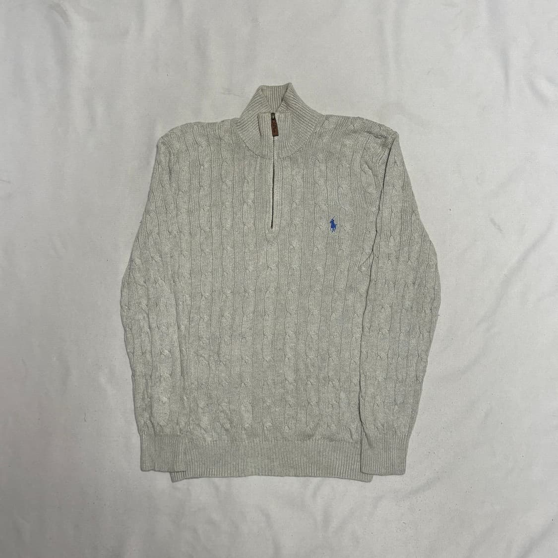 S 폴로랄프로렌 반집업 오트밀 케이블 니트 상품이미지2