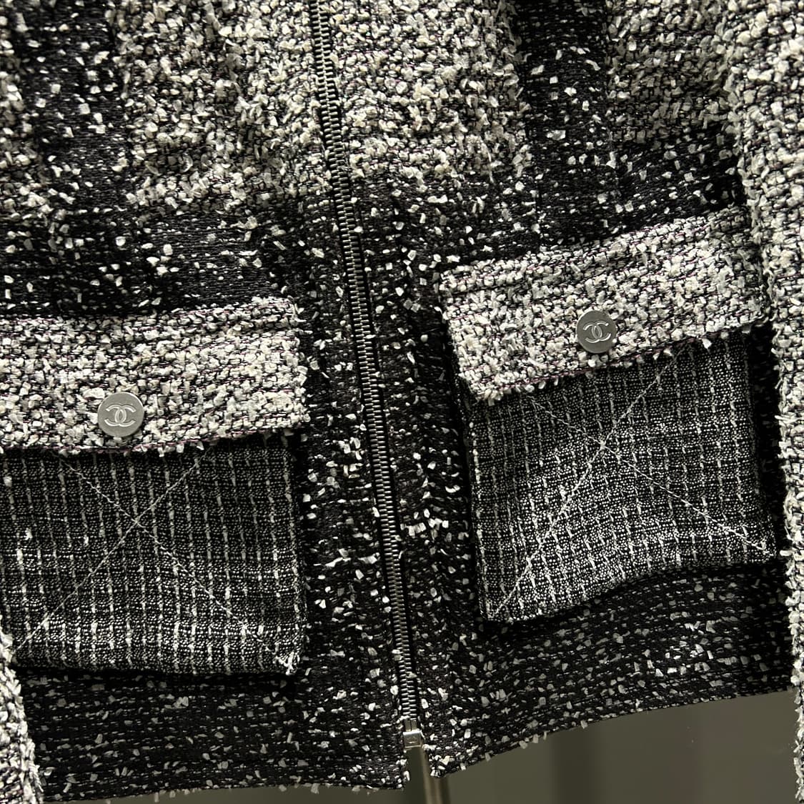 샤넬 펀믹스 집업 트위드 자켓 상품이미지4