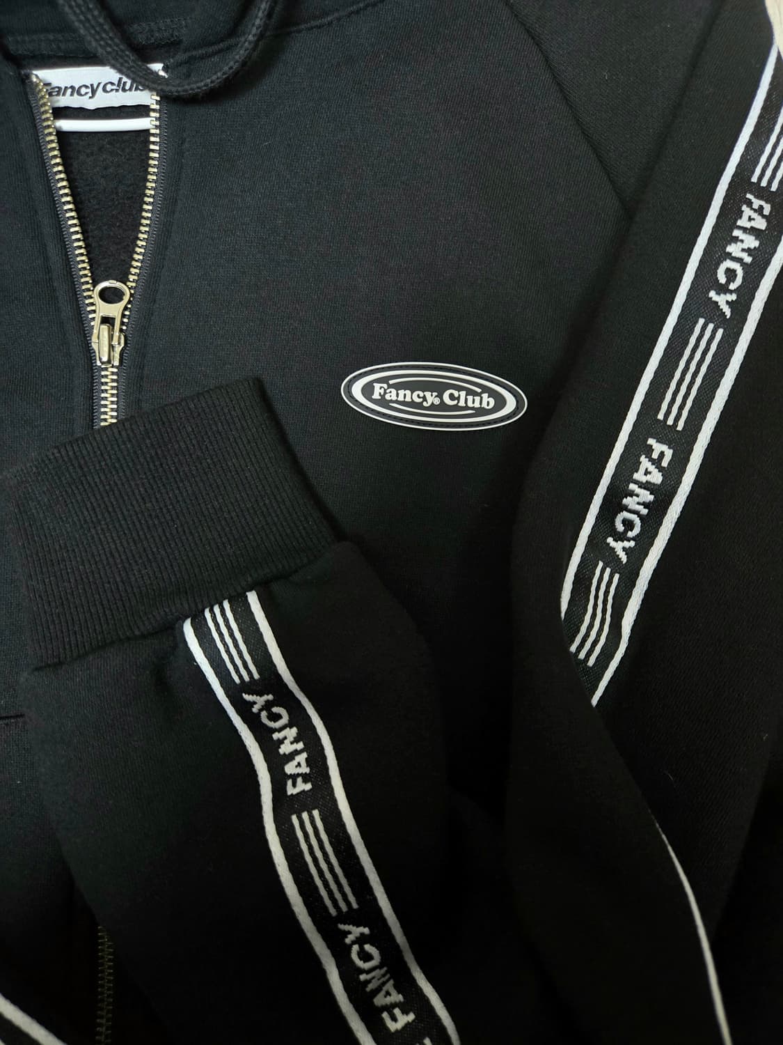 Fancy Club (팬시클럽) 블랙 기모후드집업 S사이즈 상품이미지2