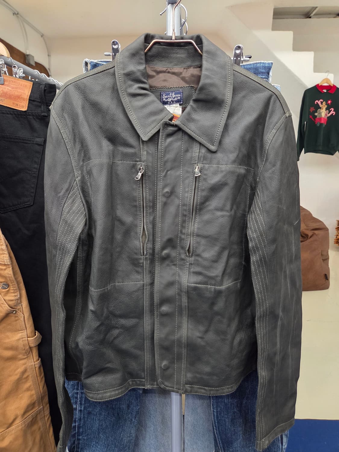 Earl Jean 램스킨 Italy 이태리 레더자켓 상품이미지4