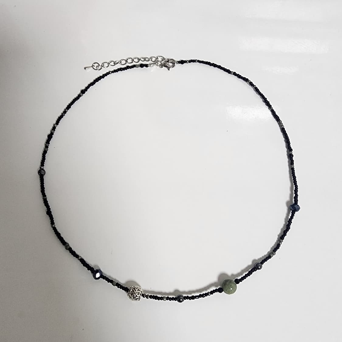 남자 그린 원석 포인트 목걸이 상품이미지1