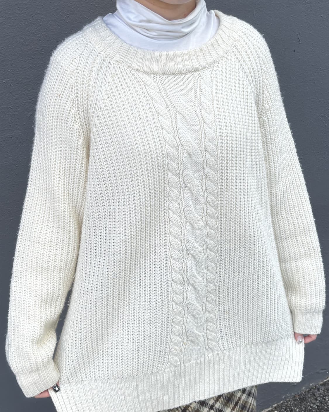 일본빈티지 언발란스 절개 니트 상품이미지2