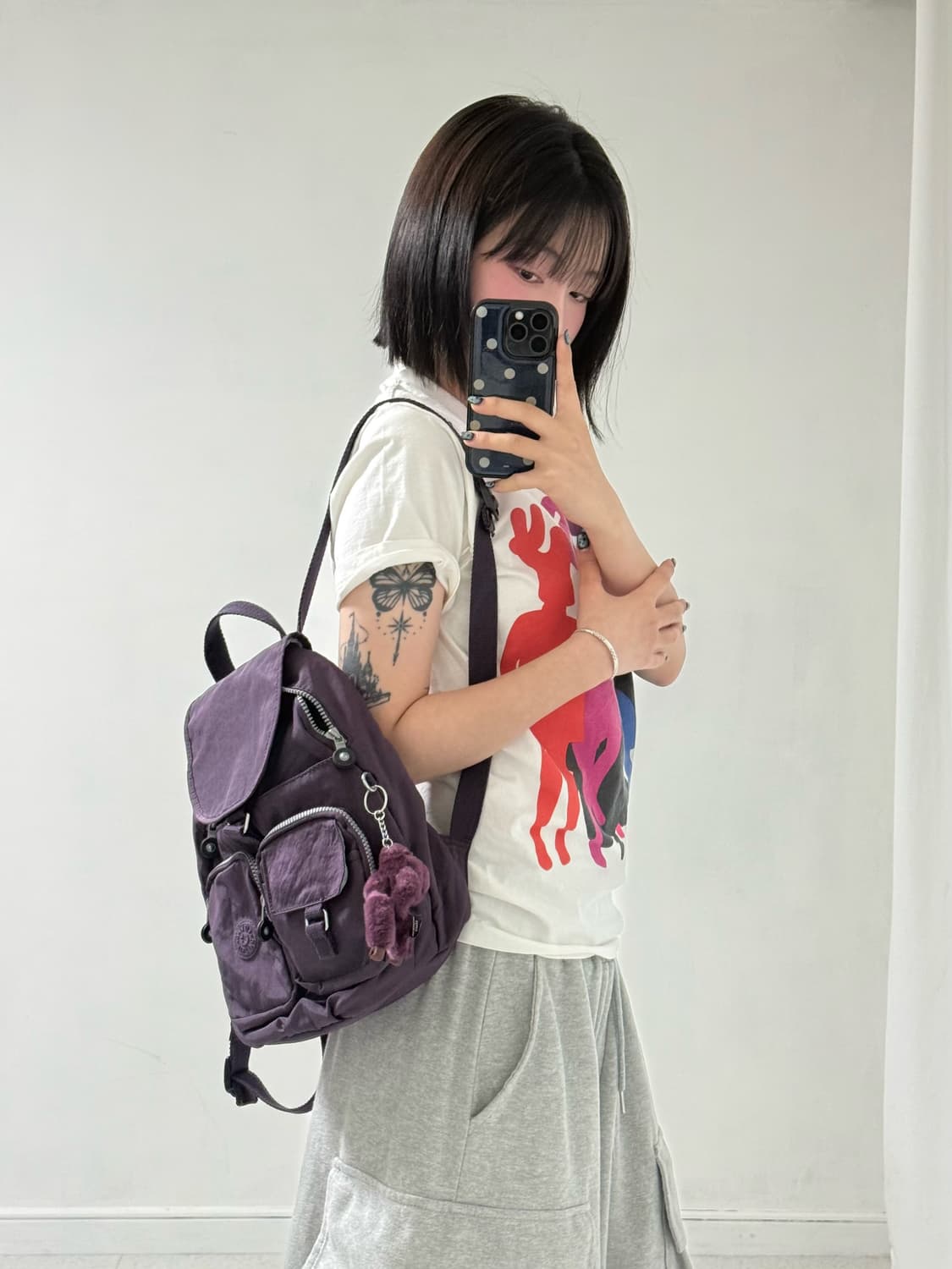 키플링 퍼플 미니 백팩 상품이미지3