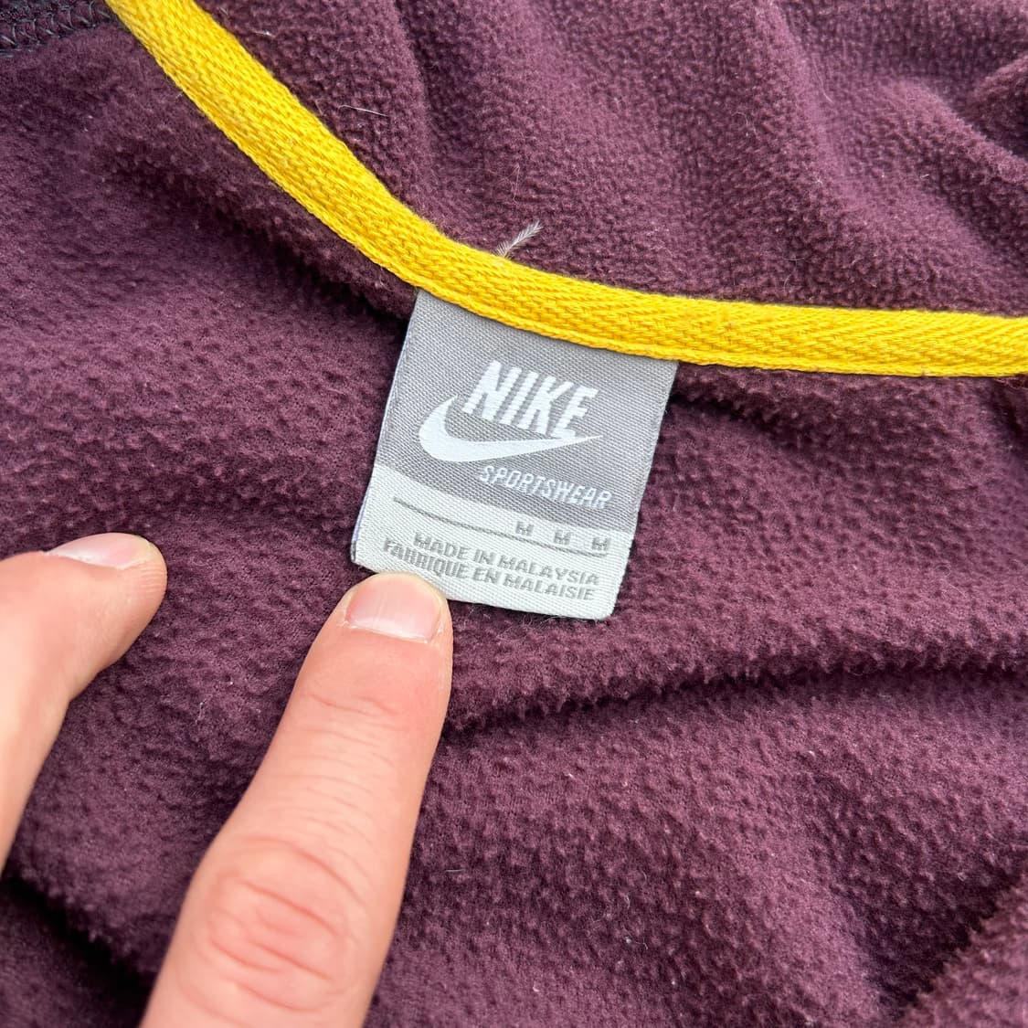 나이키 버건디 올드스쿨 바람막이 (기모) 상품이미지4