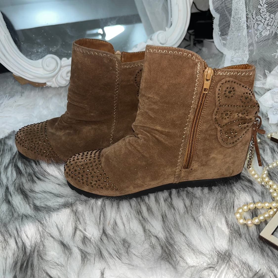 빈티지 페어리무드 웨지힐부츠 상품이미지4