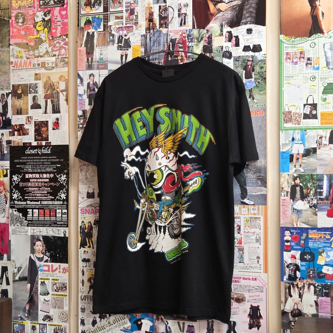 빈티지 몬스터 초퍼 프린팅 그래픽 반팔 상품이미지1