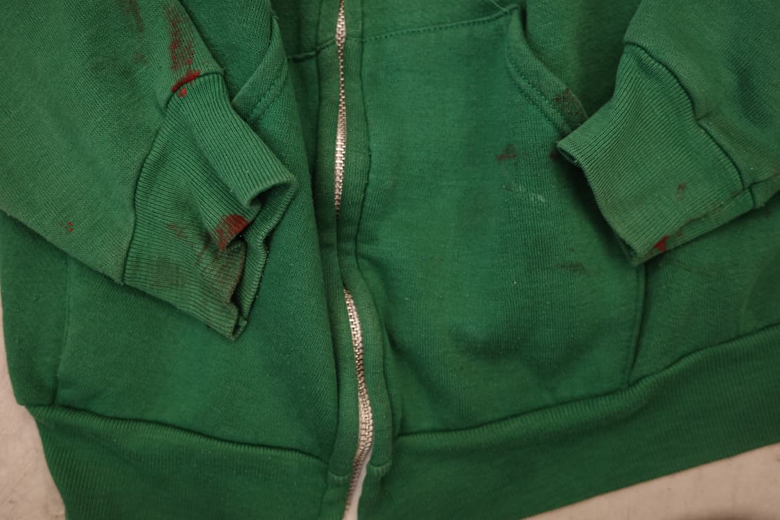 70s 러셀 애슬레틱 그린 후드 집업 상품이미지2