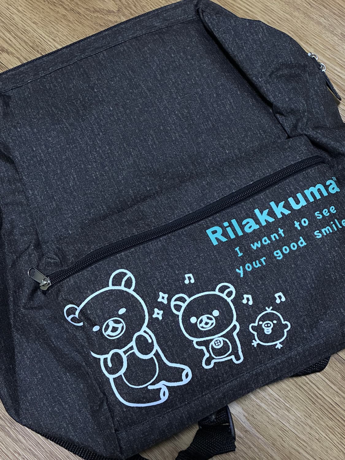 리락쿠마 데님 스타일 백팩 (택 보유) 상품이미지2