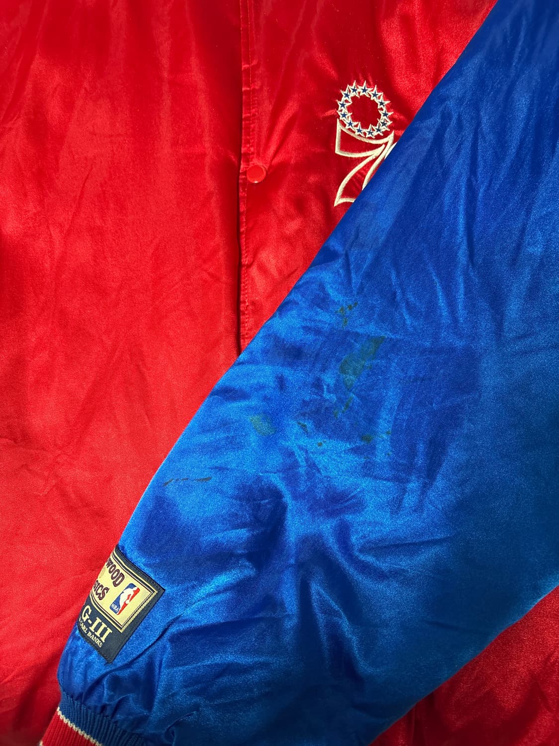 90s 빈티지 필라델피아 세븐티 식서스 베스킷볼 바시티 상품이미지7