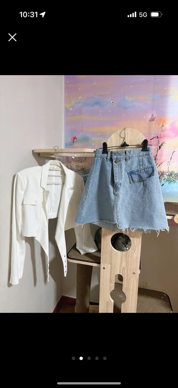 투버튼 연청스커트 (정가42,000) 상품이미지1