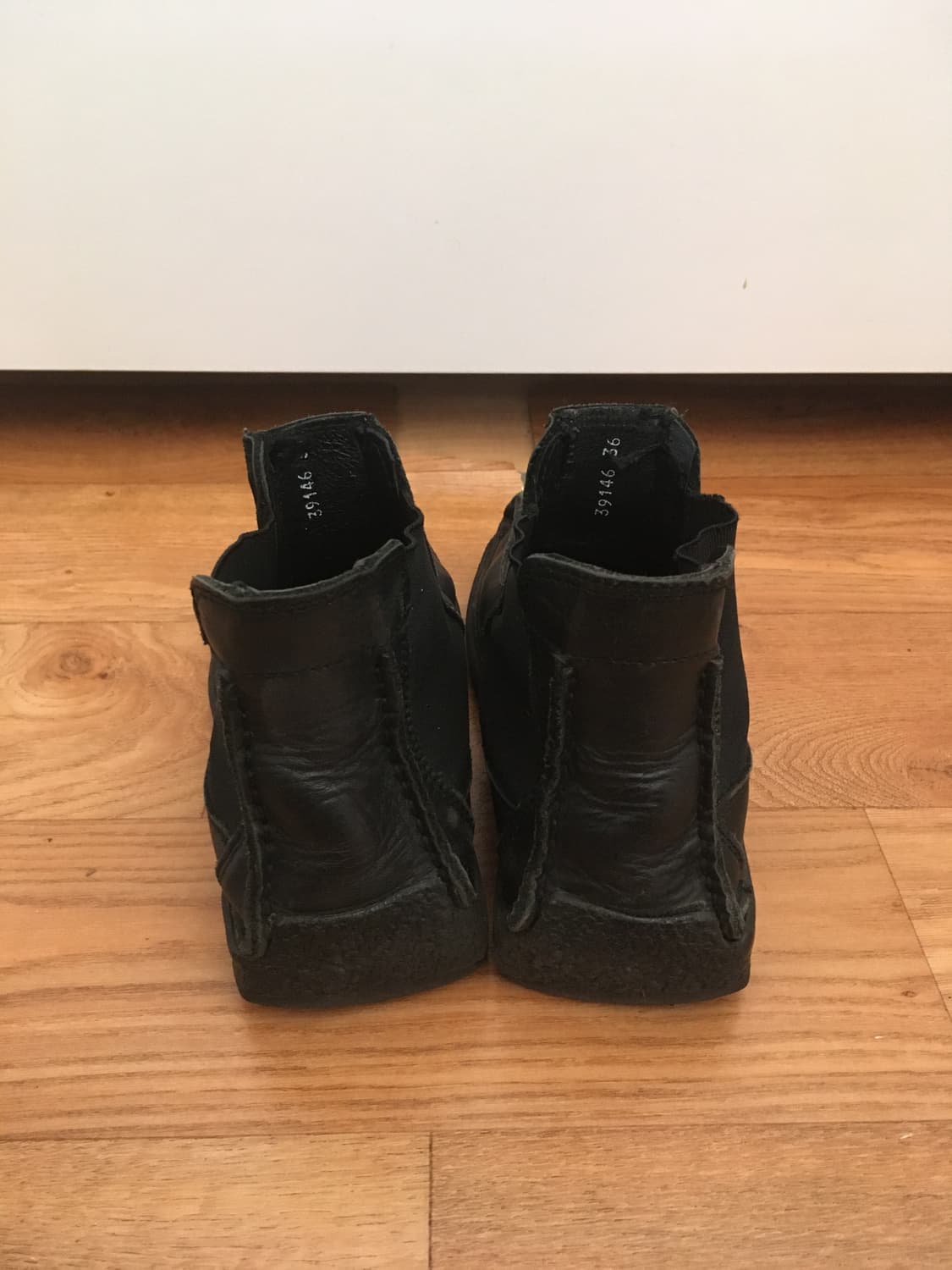 요지 야마모토 스퀘어토 레더 부츠 상품이미지5