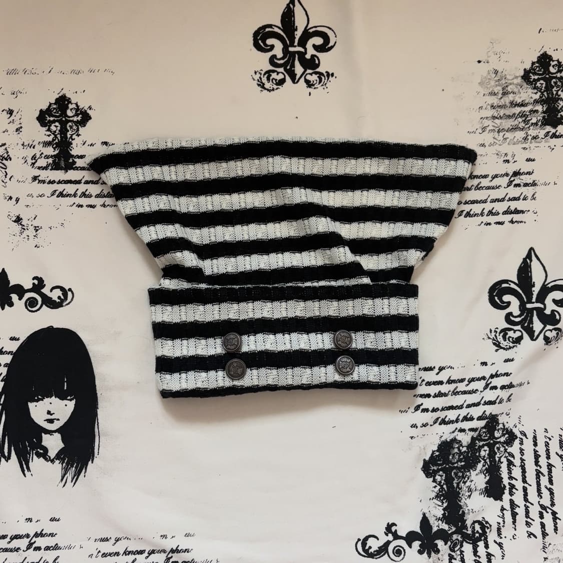 • Stripes Napoleon Burton cat Beanie  상품이미지3