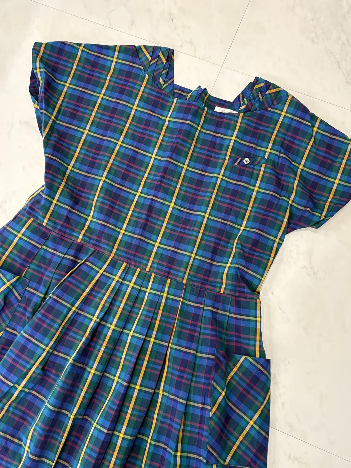 vintage checkered long dress 상품이미지2