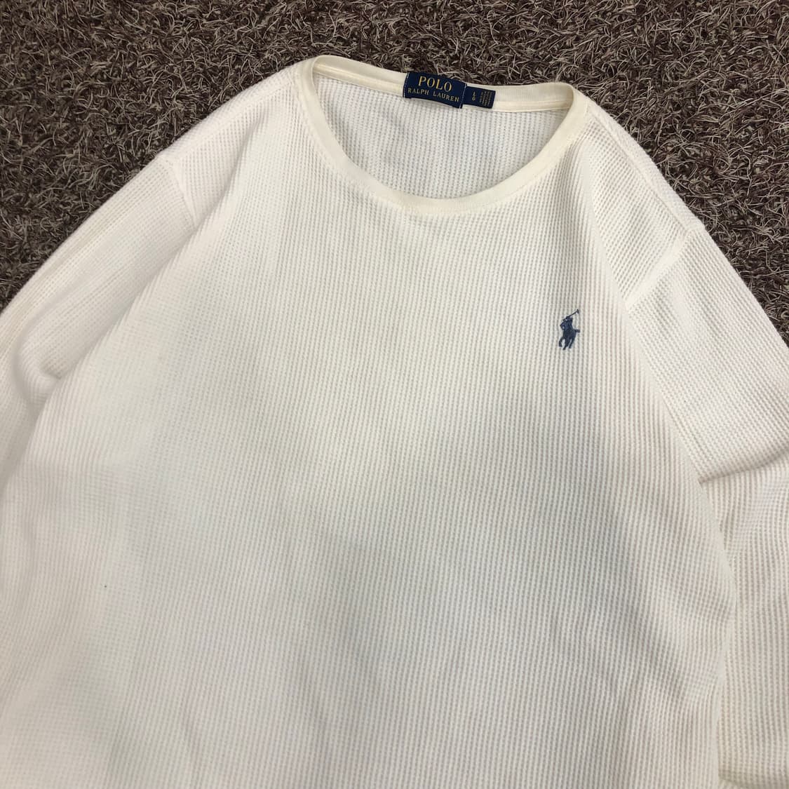 폴로 랄프로렌 화이트 와플 긴팔티 롱슬리브 상품이미지2