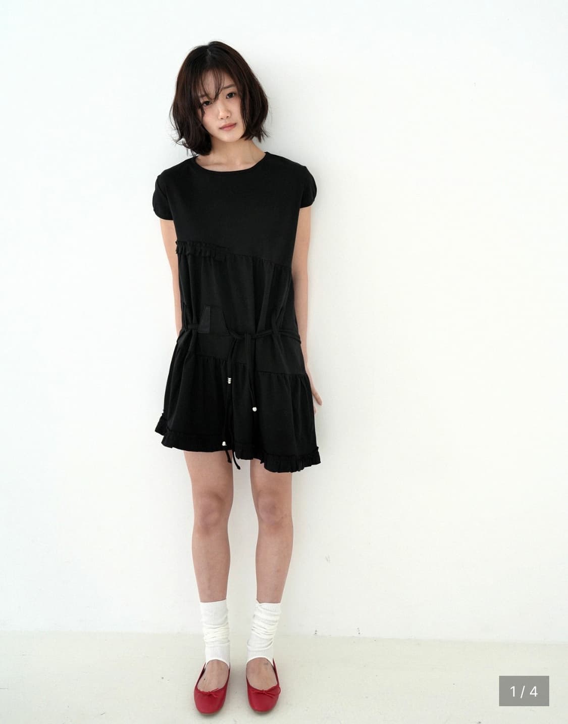 인앤양인하모니 인앤양 Shirring dress, black 상품이미지1