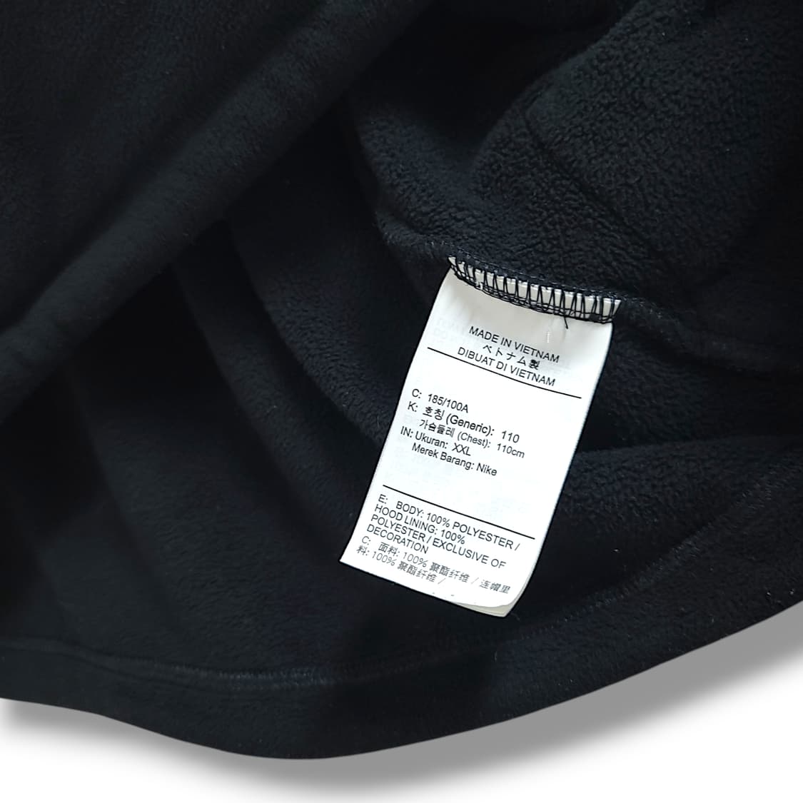 [2XL] 나이키 블랙 풀오버 플리스 후드티셔츠 상품이미지9