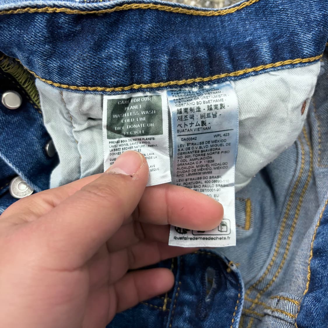 리바이스 501 미디엄 워시 데님 (28) 상품이미지7