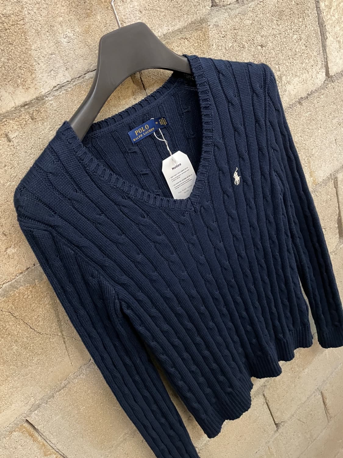 폴로 랄프로렌 브이넥 케이블 니트 상품이미지3