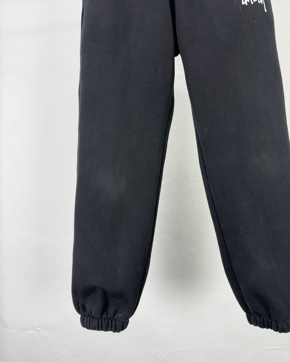 스투시 워시드 블랙 스톡 스웨트 팬츠 상품이미지4