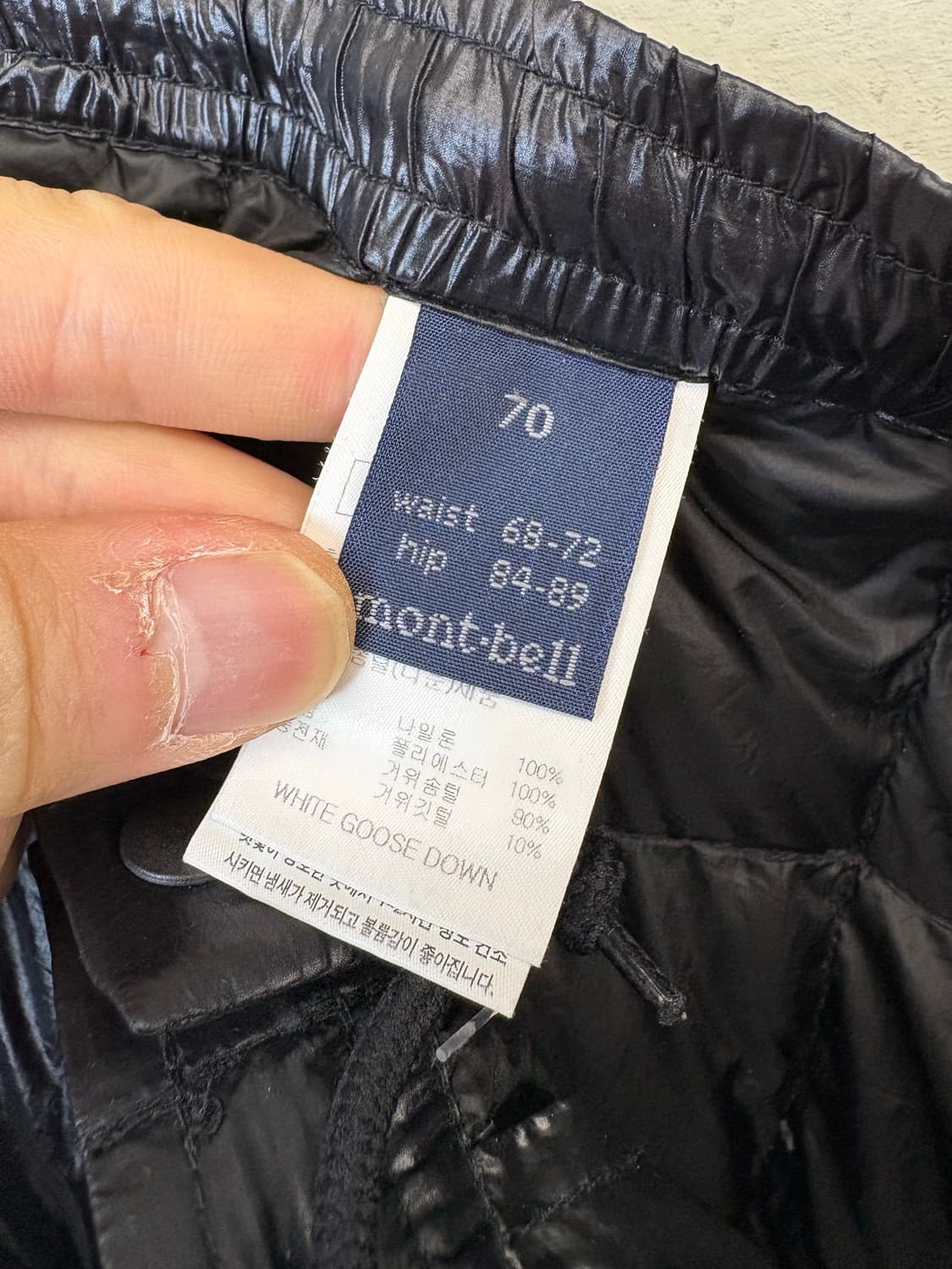 몽벨 EX800 구스다운 패딩 팬츠 상품이미지7